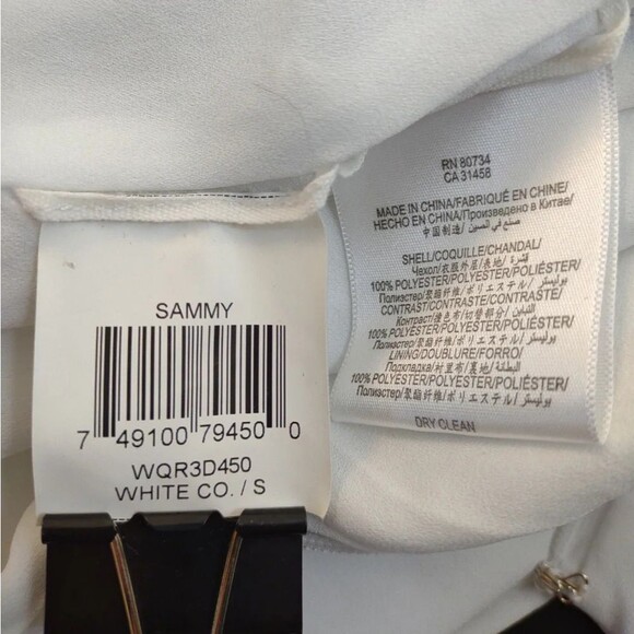 BCBG MAXAZRIA Flowy Chiffon Midi Skirt Sammy Ivory and Black size Small - Picture 9 of 16